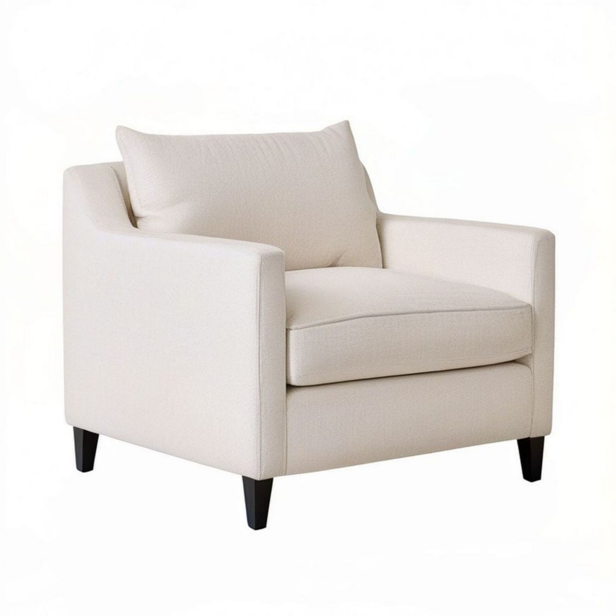Sessel mit Armlehnen in Creme/Schwarz, 84 x 85 x 88 cm
