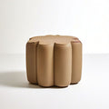 Blumenförmiger Polsterhocker 46 x 46 x 45 cm Beige Polyester